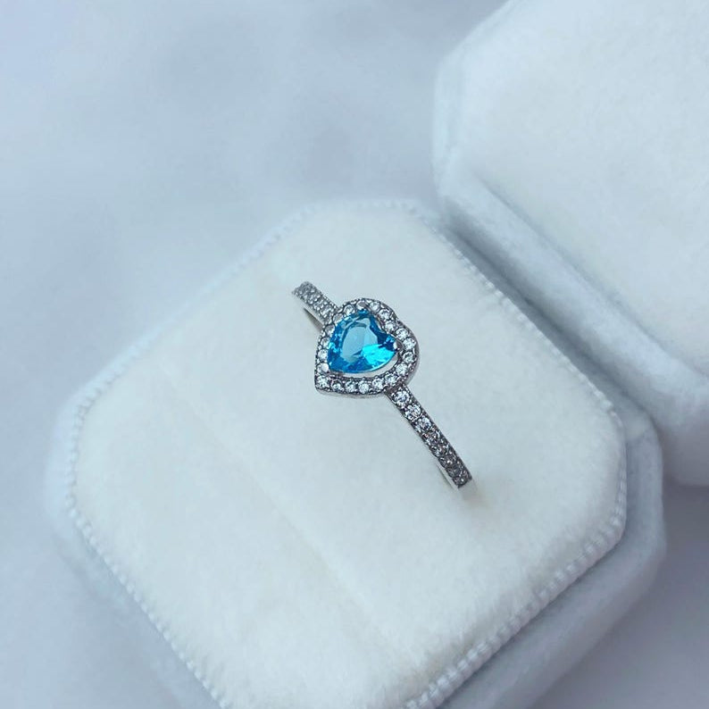 Orope's Blue Serenade Ring Made With Pure 925 Hallmarked Silver ( Adjustable Size)