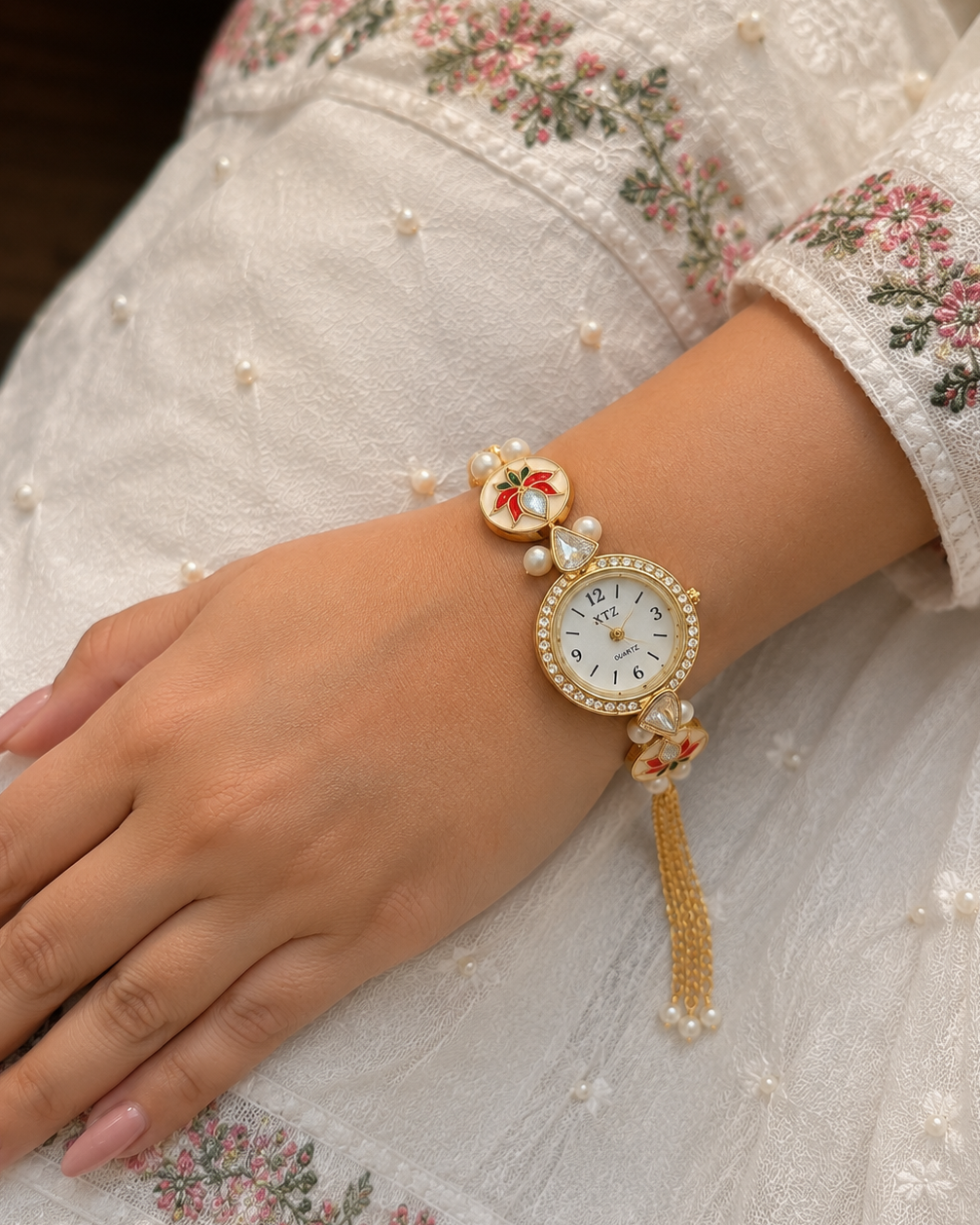 red flower watch women