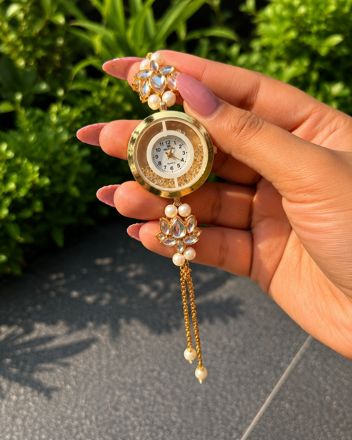 pearl strap watch women