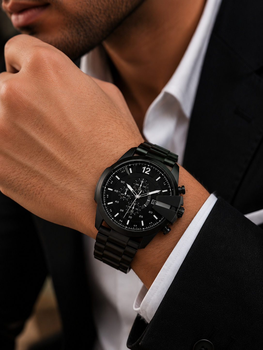 luxury black watch