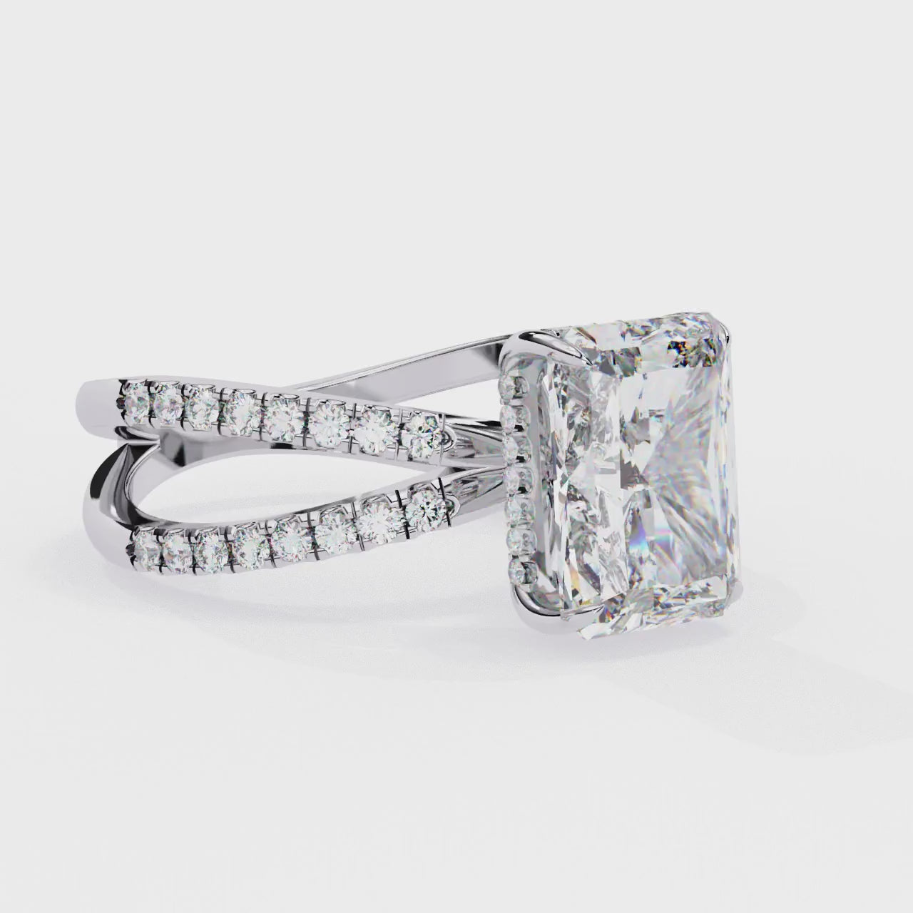 Oropé Classic Radiance Rectangular Solitaire Ring | 925 Pure Sterling Silver