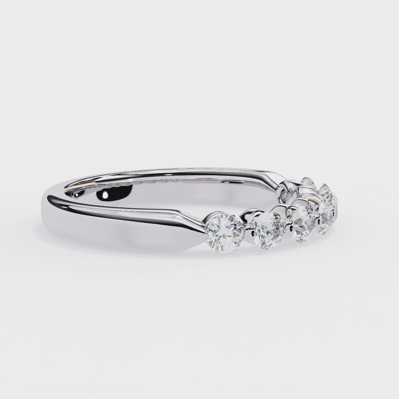 Signature Spark Half Eternity Ring | 925 Pure Sterling Silver