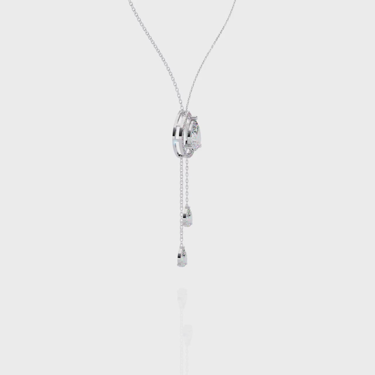Double Drop Natural Pendant Necklace | 925 Sterling Silver