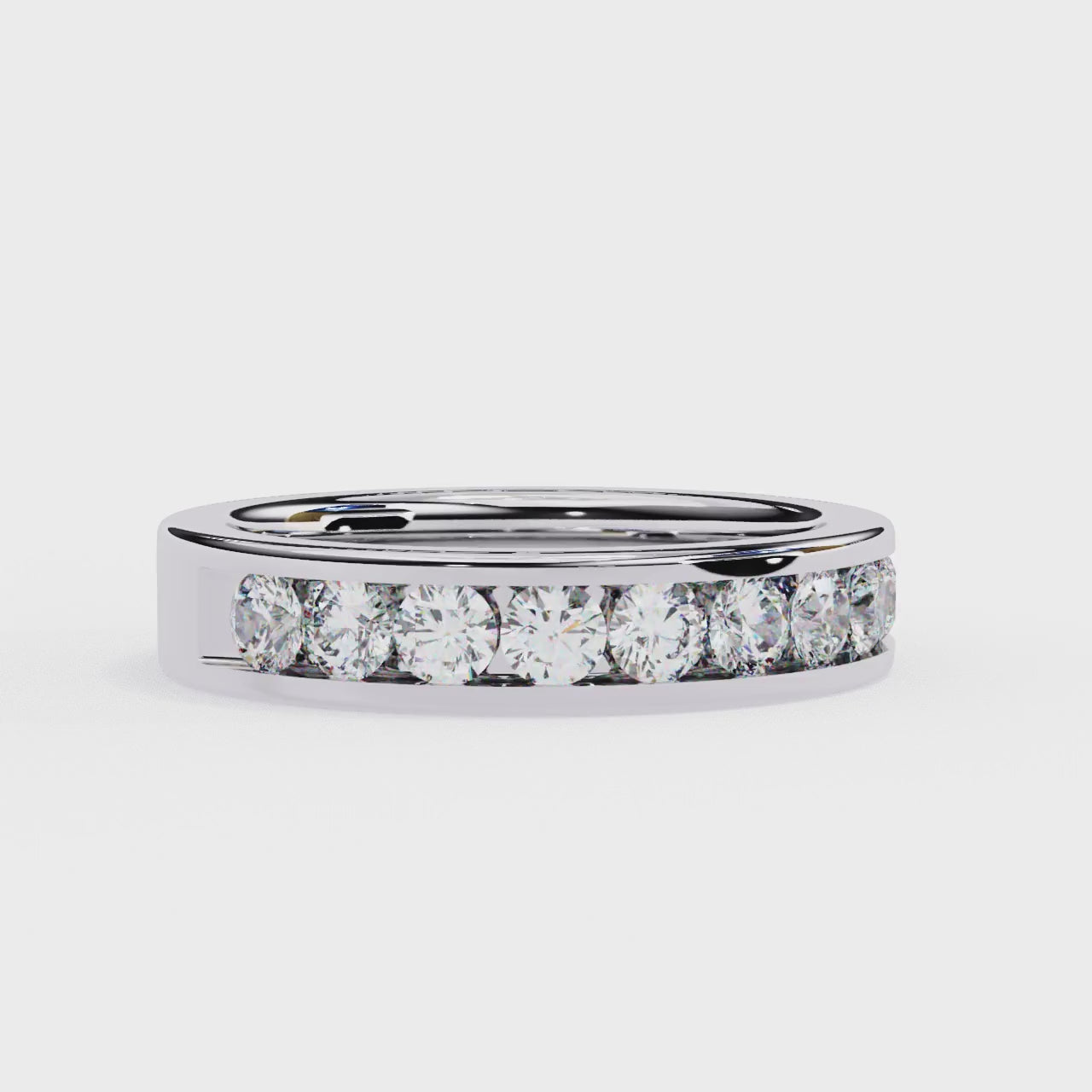 Eternal Line Diamond-Look Band | 925 Pure Sterling Silver