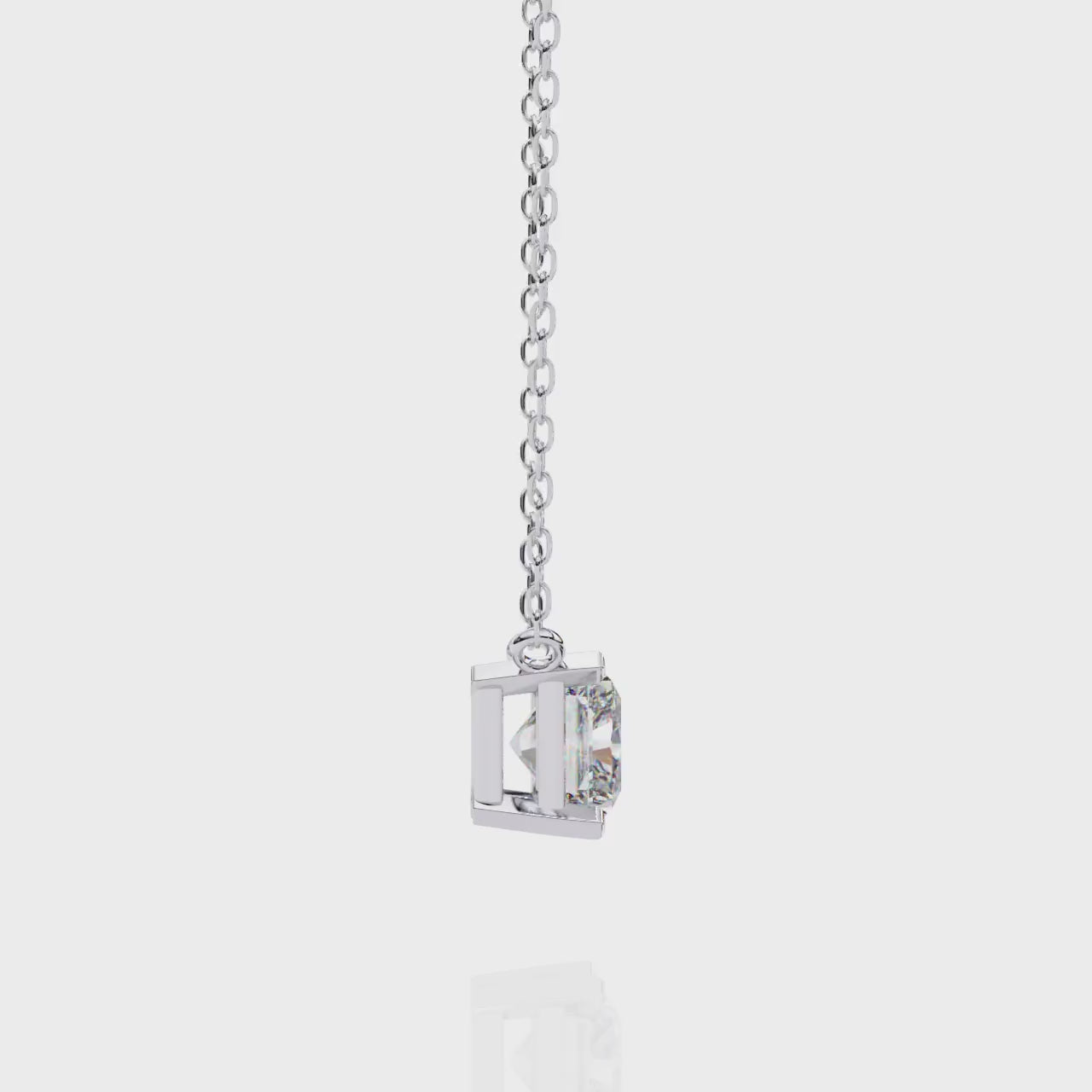 Infinity Glow Emerald-Cut Necklace | 925 Sterling Silver