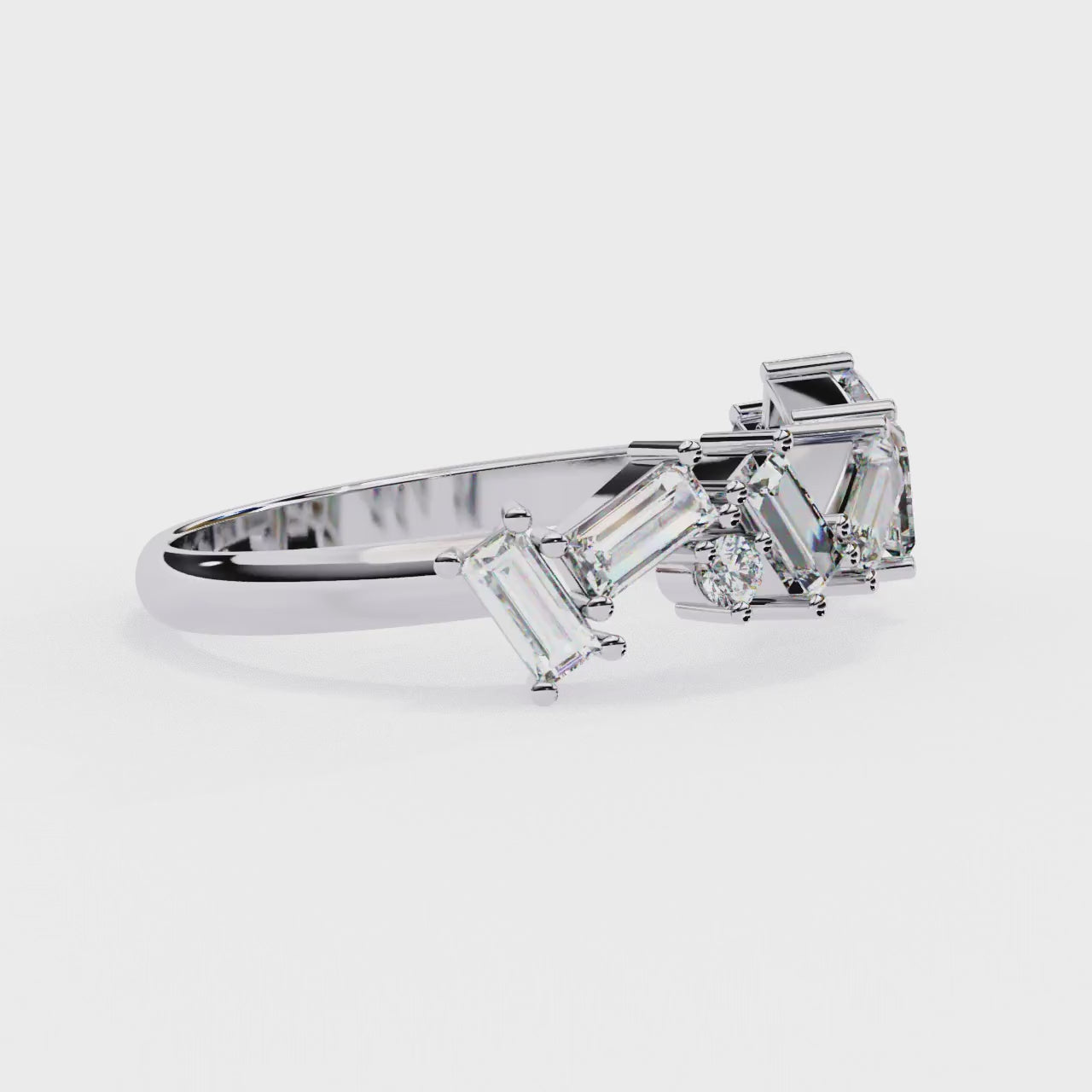 Oropé Classic Radiance Baguette Crown Band | 925 Pure Sterling Silver