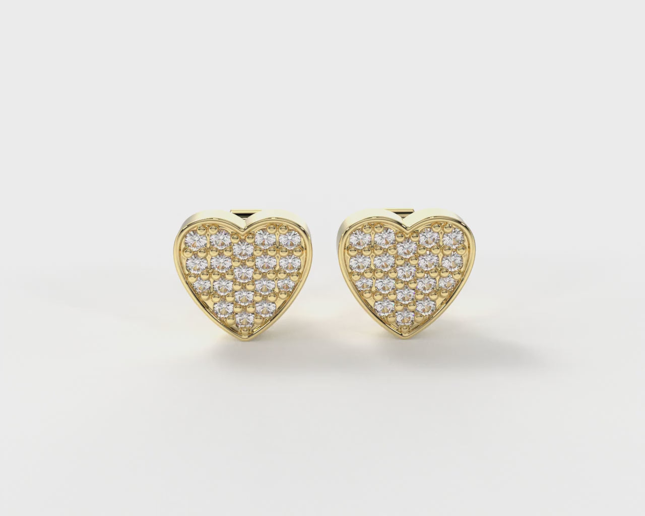 Orope’s Sparkling Heart Stud Earrings made with 925 Pure Sterling Silver