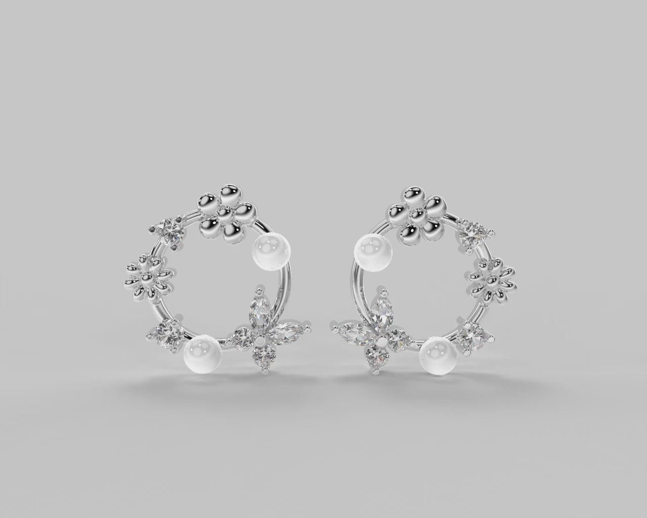 pure silver earrings
