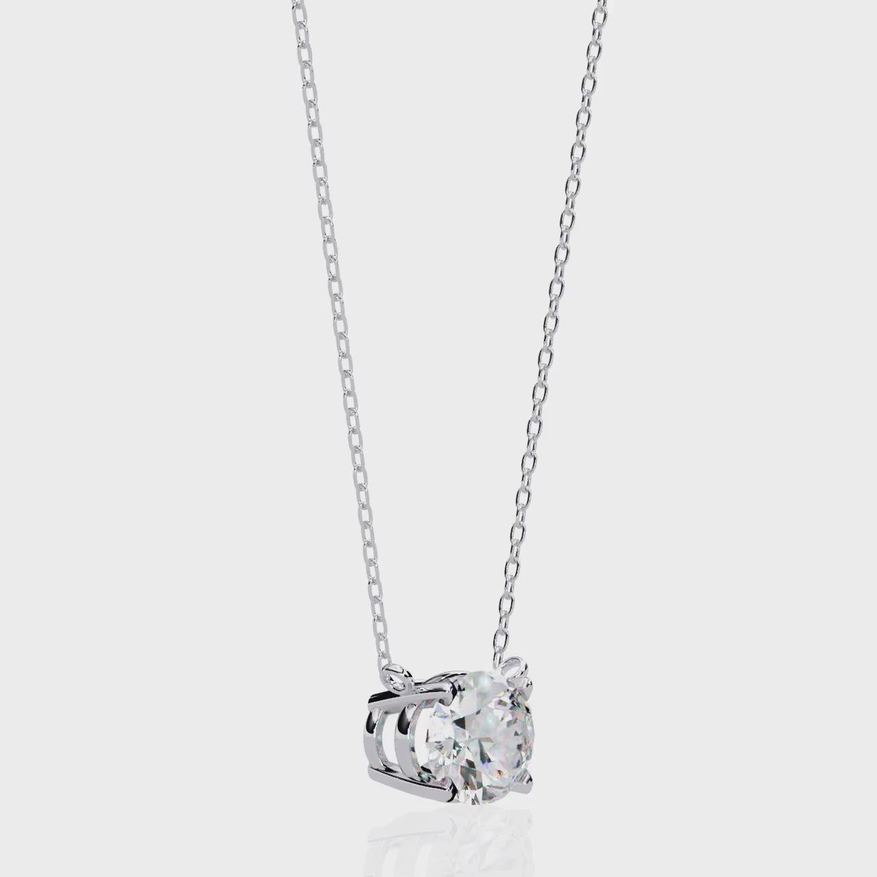Pure Radiance Round-Cut Solitaire Necklace | 925 Sterling Silver