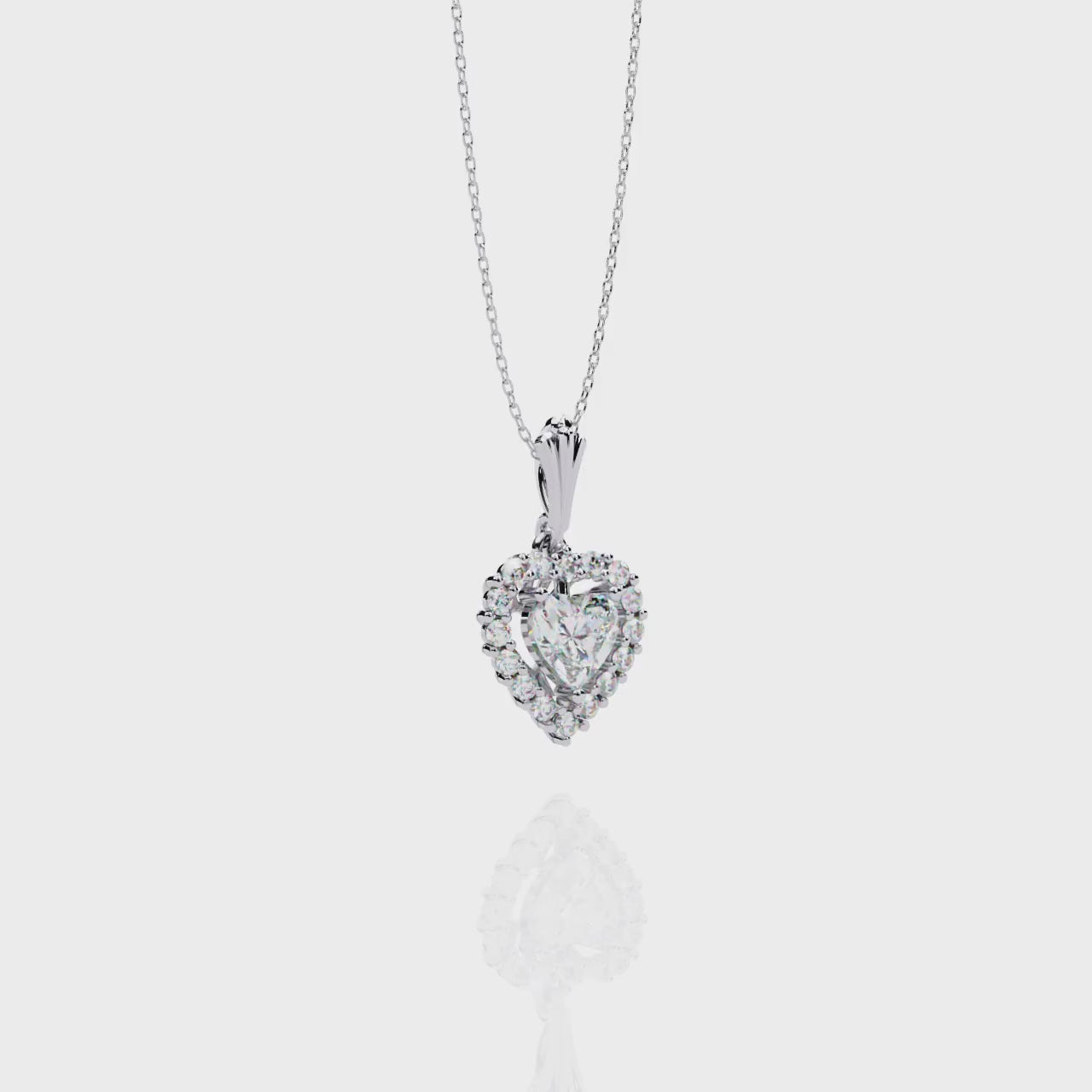 Jojo Dazzling Heart Shape Necklace | 925 Sterling Silver