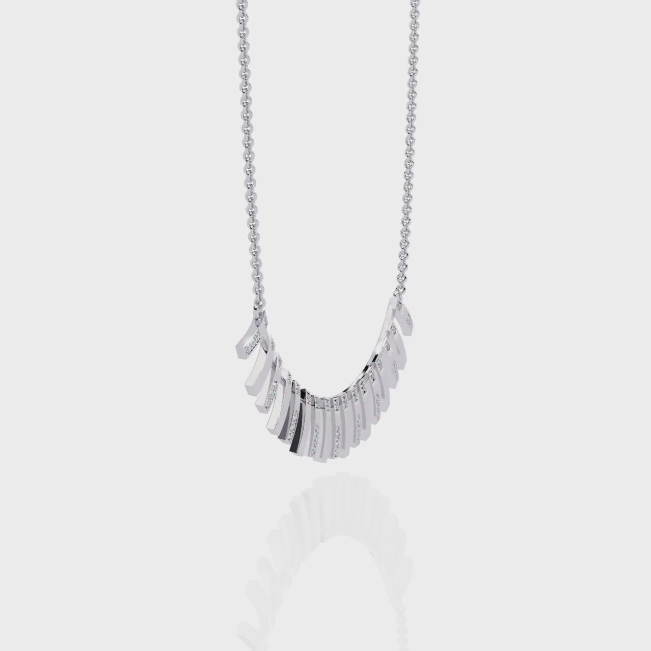 Radiant Fringe Bar Necklace | 925 Sterling Silver