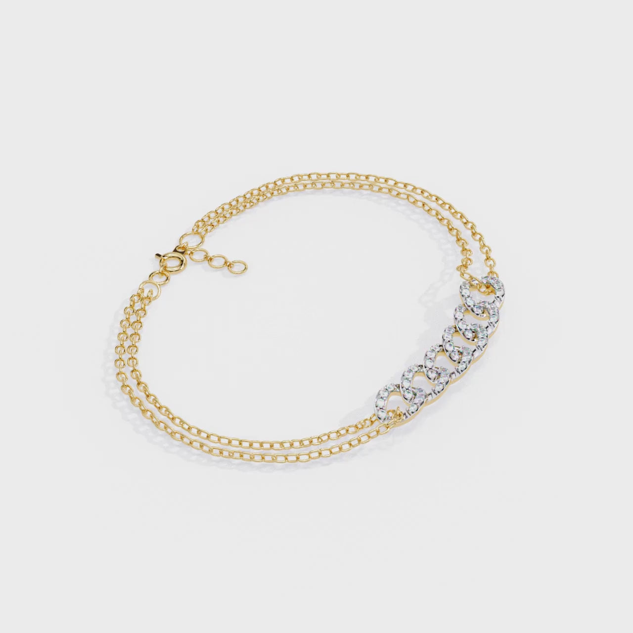 Luxe Pave Chain Link Bracelet | 925 Pure Sterling Silver