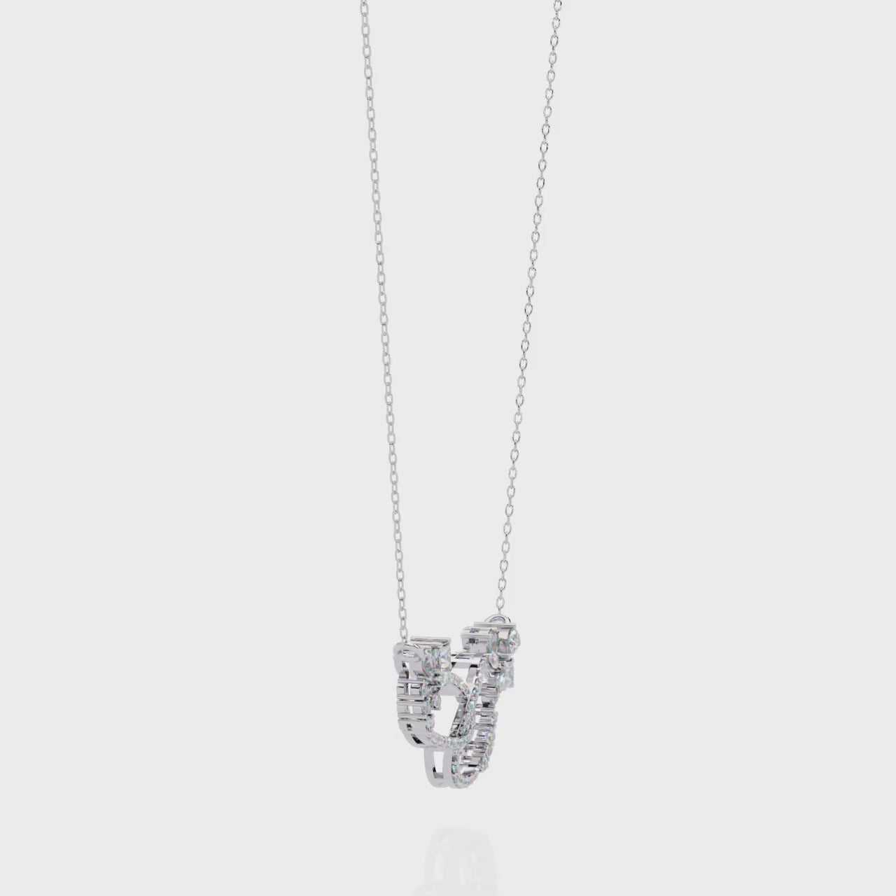 Celestial Knot Floral Infinity Necklace | 925 Sterling Silver