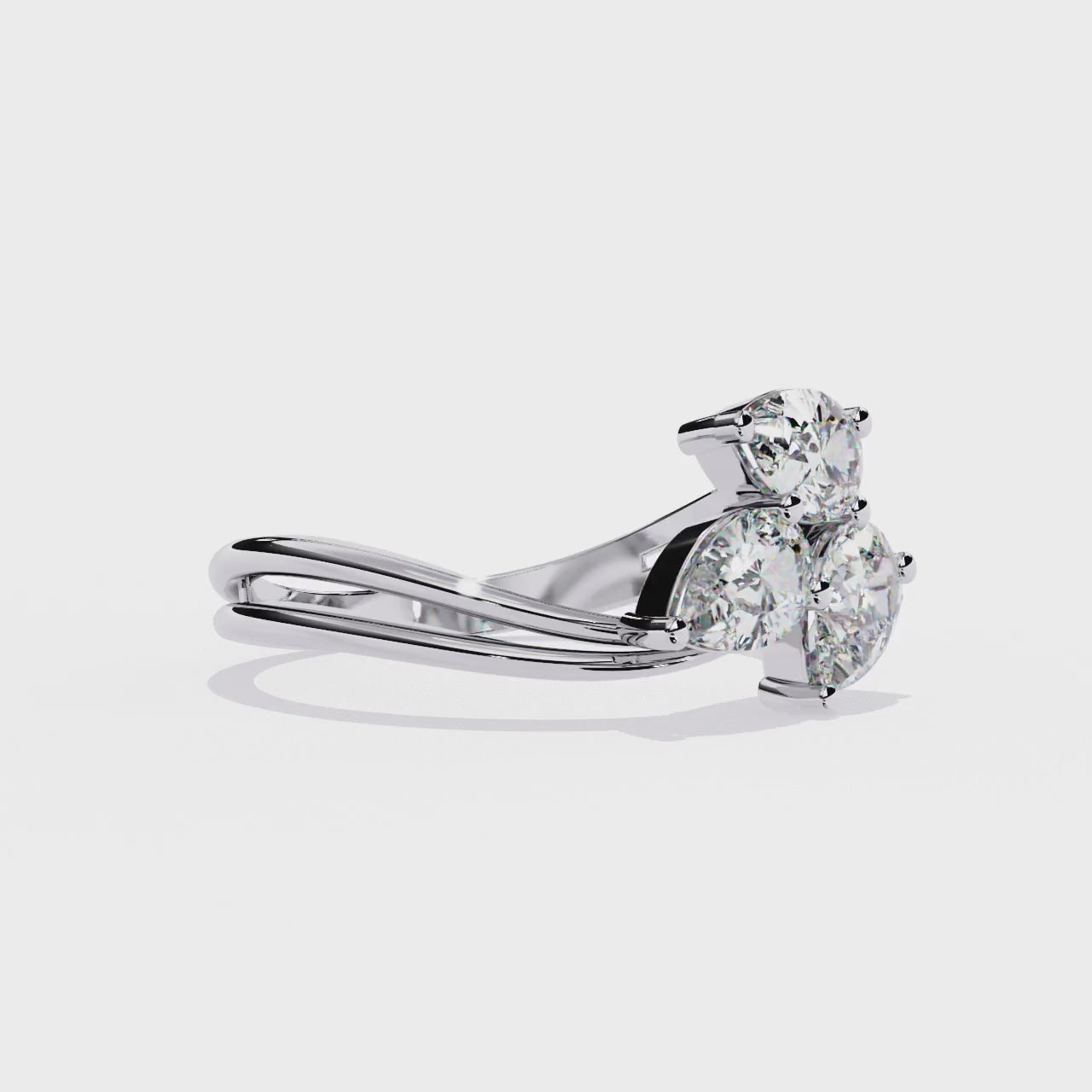 Celeste Trio Pear-Cut Ring | 925 Sterling Silver