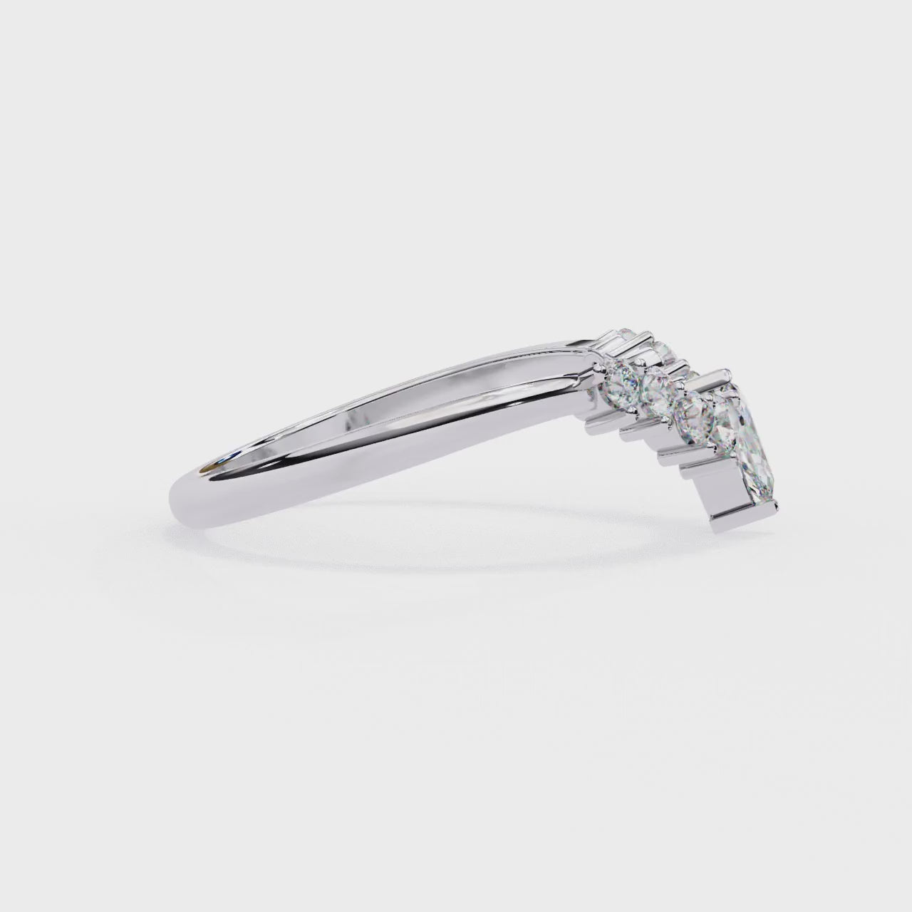 Queen’s Grace Marquise Band | 925 Pure Sterling Silver