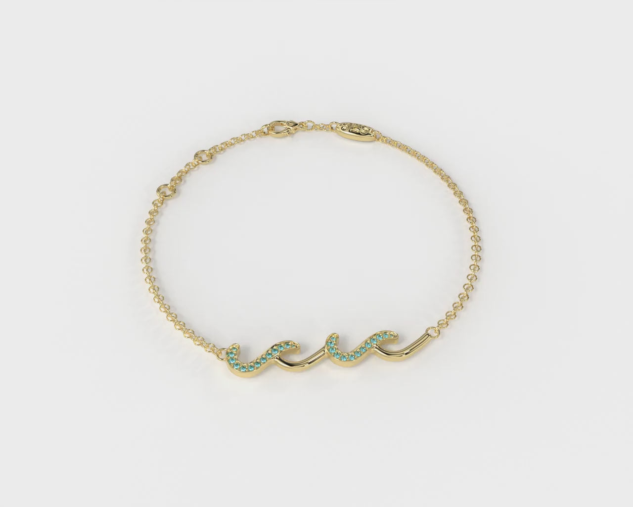 Orope’s Perimade Ocean Wave Charm Anklet made with 925 Pure Sterling Silver