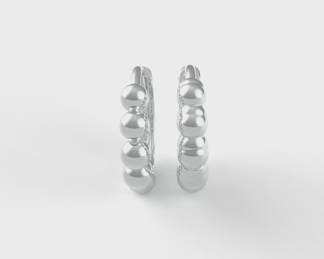 Orope's Beaded Hoop Earrings made with 925 Pure Sterling Silver