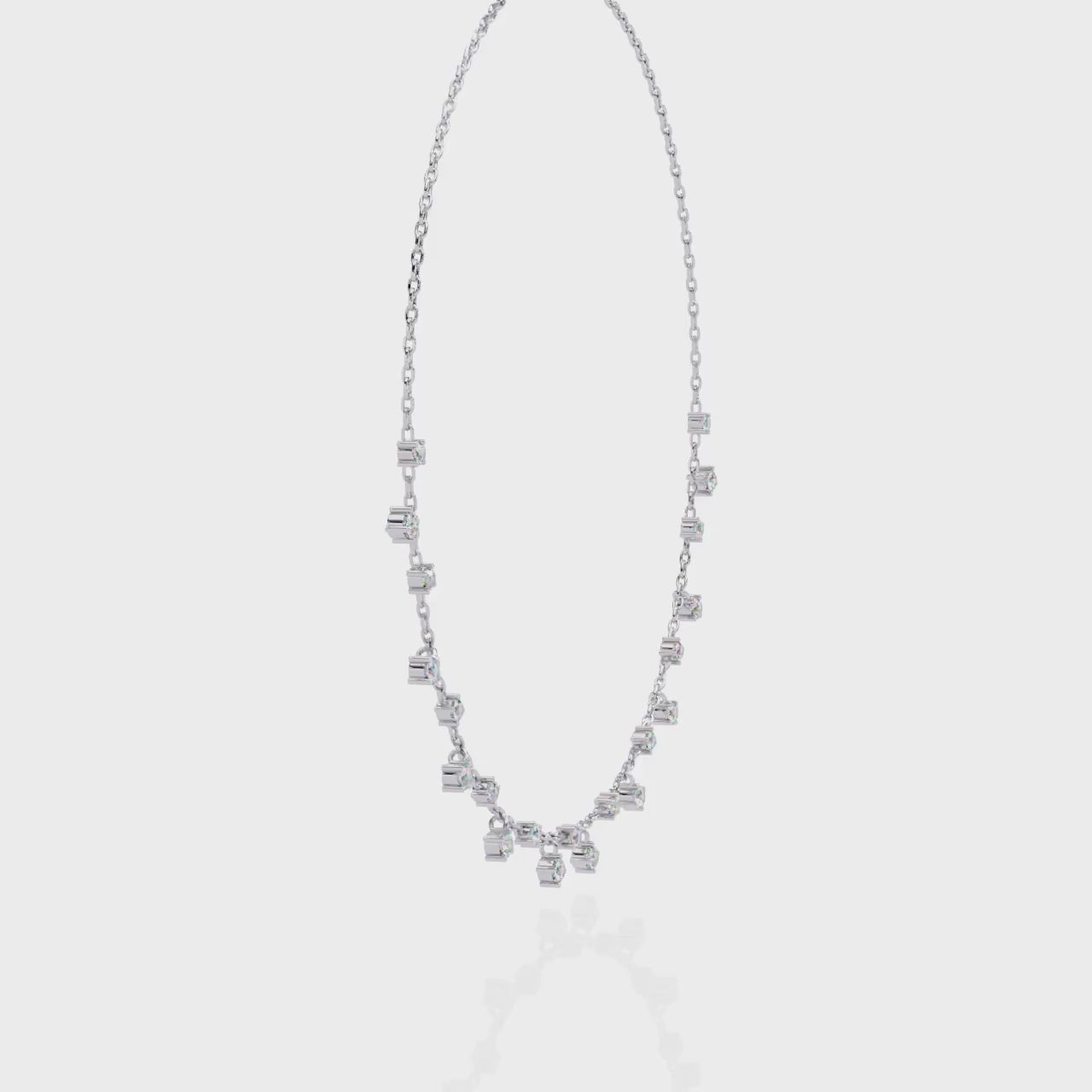 PavÃ© Cube Charm Necklace | 925 Sterling Silver