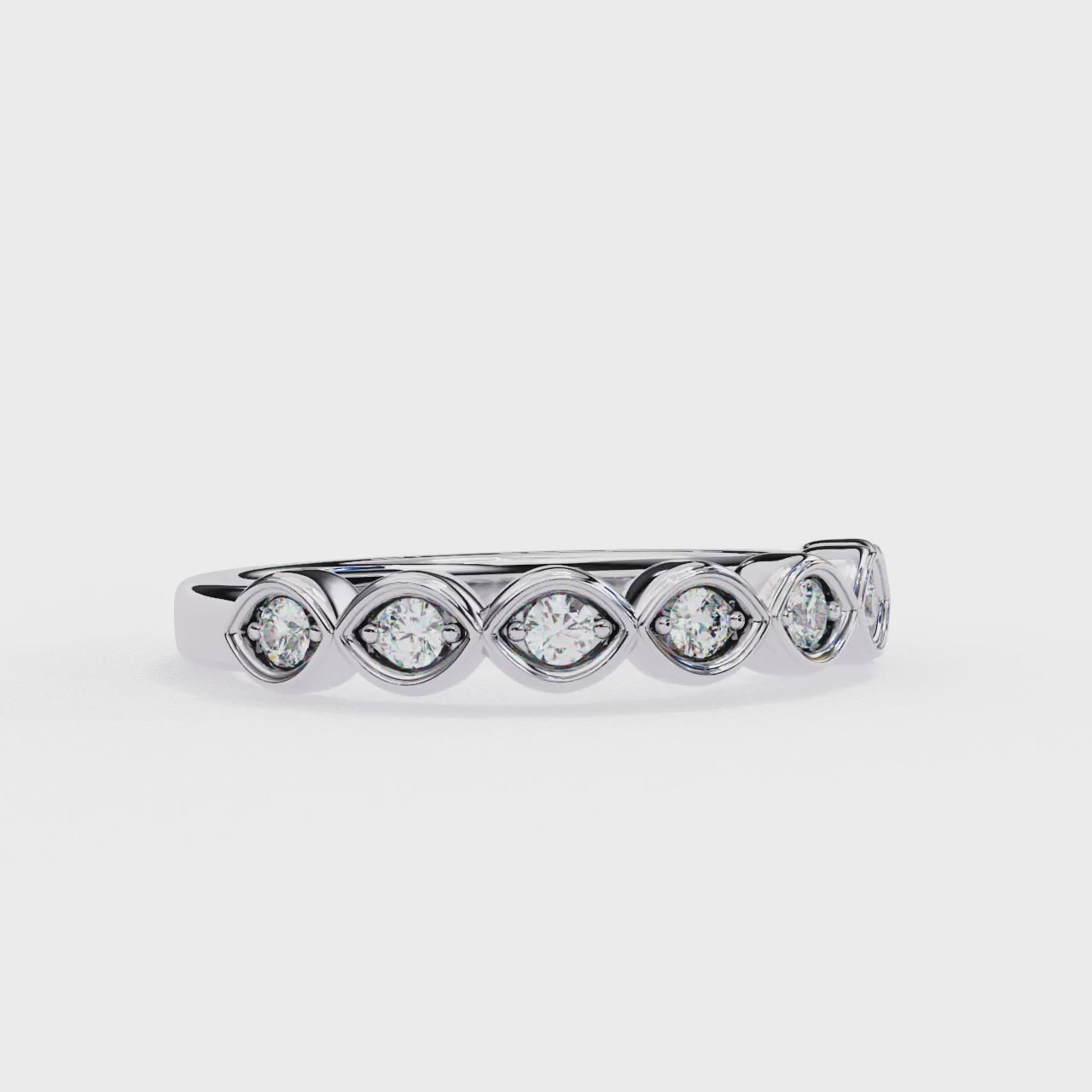 Eternal Eye Bezel Silver Ring | 925 Pure Sterling Silver