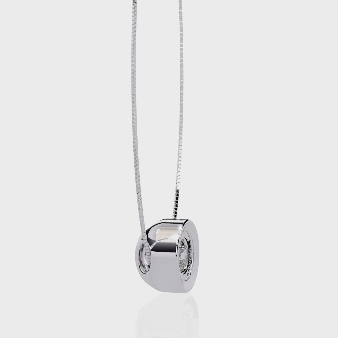 Eterna Glow Circle Pendant | 925 Sterling Silver