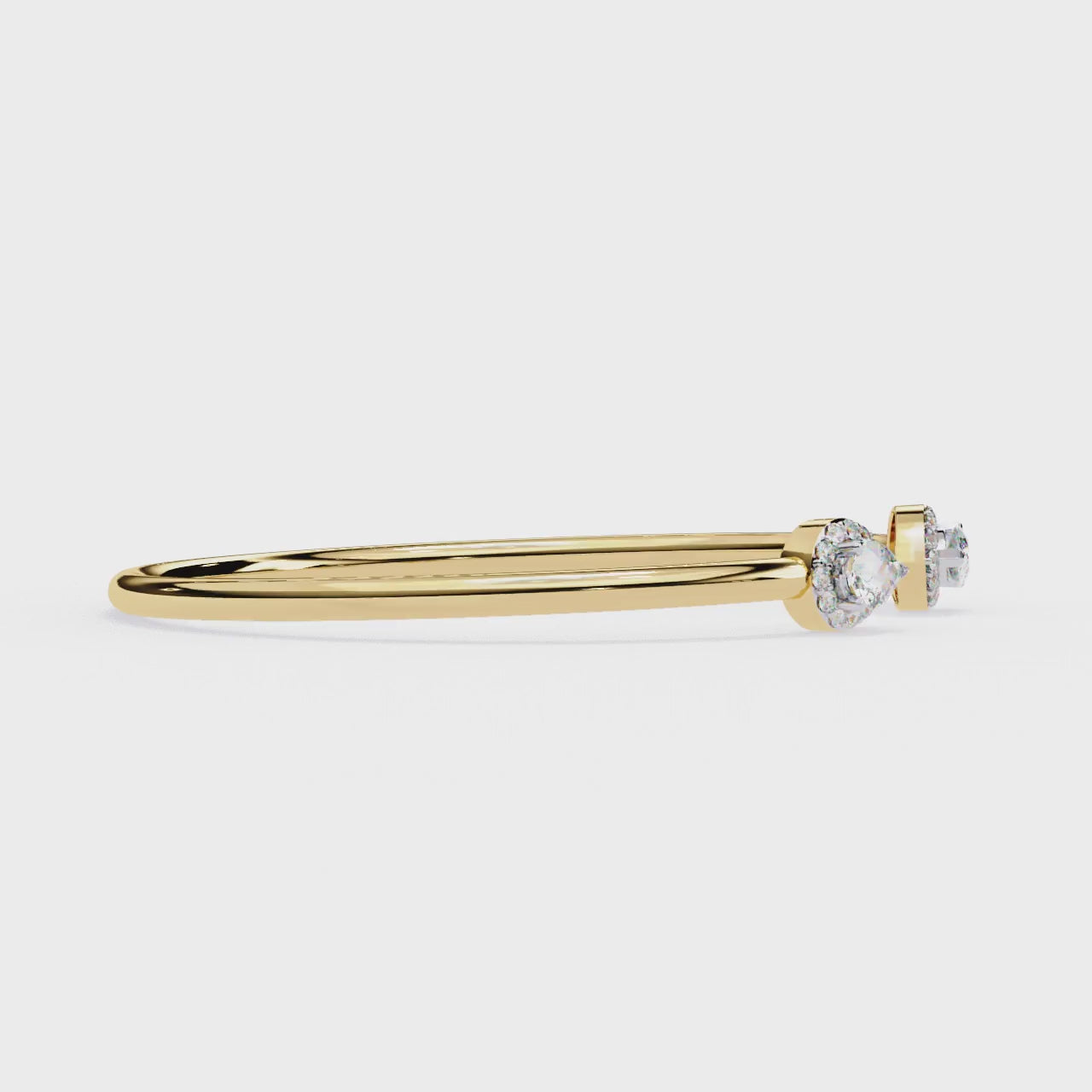 Twin Teardrop Open Cuff Bracelet