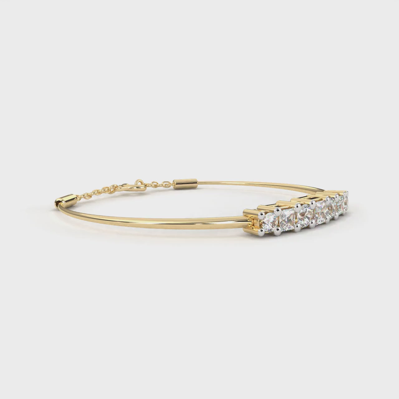 Timeless Prism Silver Bangle Bracelet | 925 Pure Sterling Silver