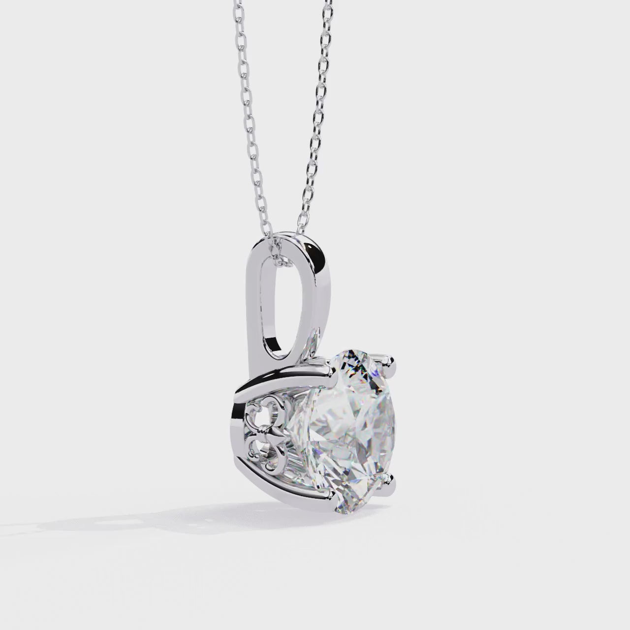 Aurora Spark Classic Solitaire Pendant | 925 Sterling Silver