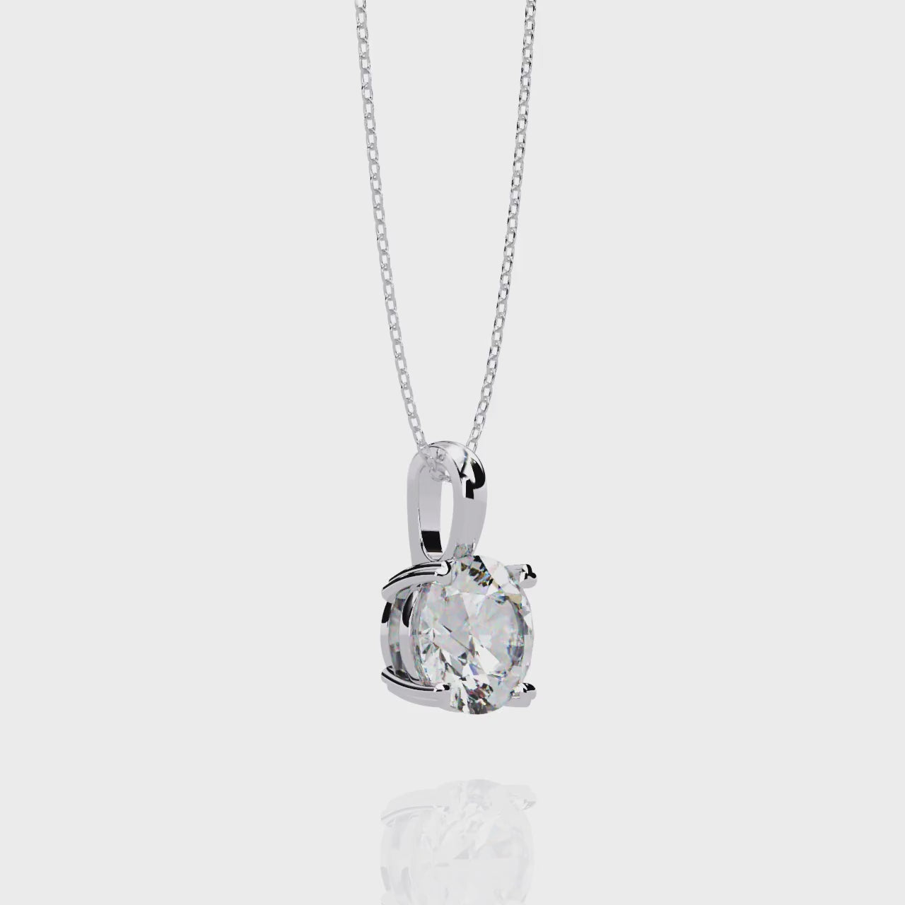 Pure Radiance Round-Cut Pendant | 925 Sterling Silver