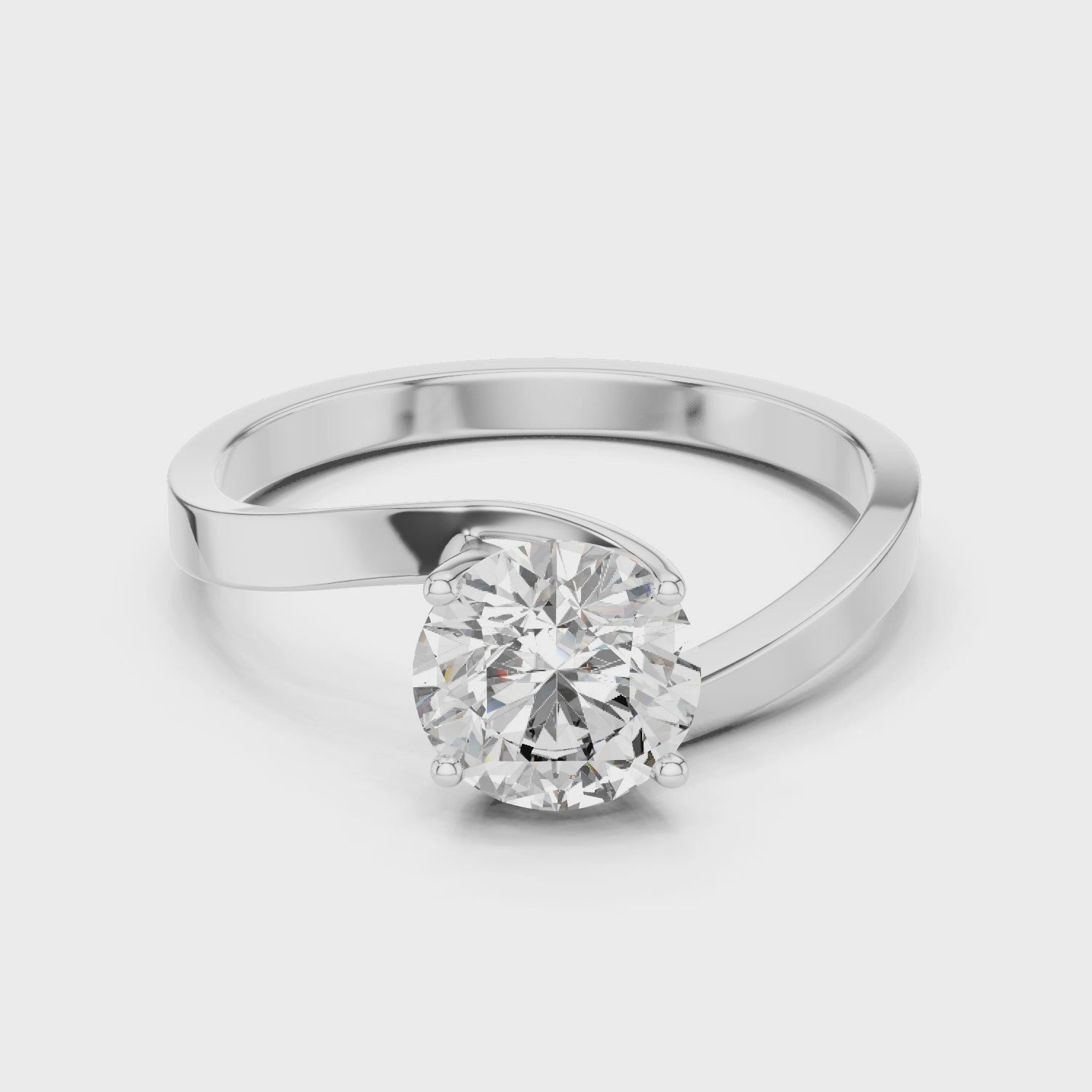 Oropé Classic Radiance Twist Solitaire Ring | 925 Pure Sterling Silver