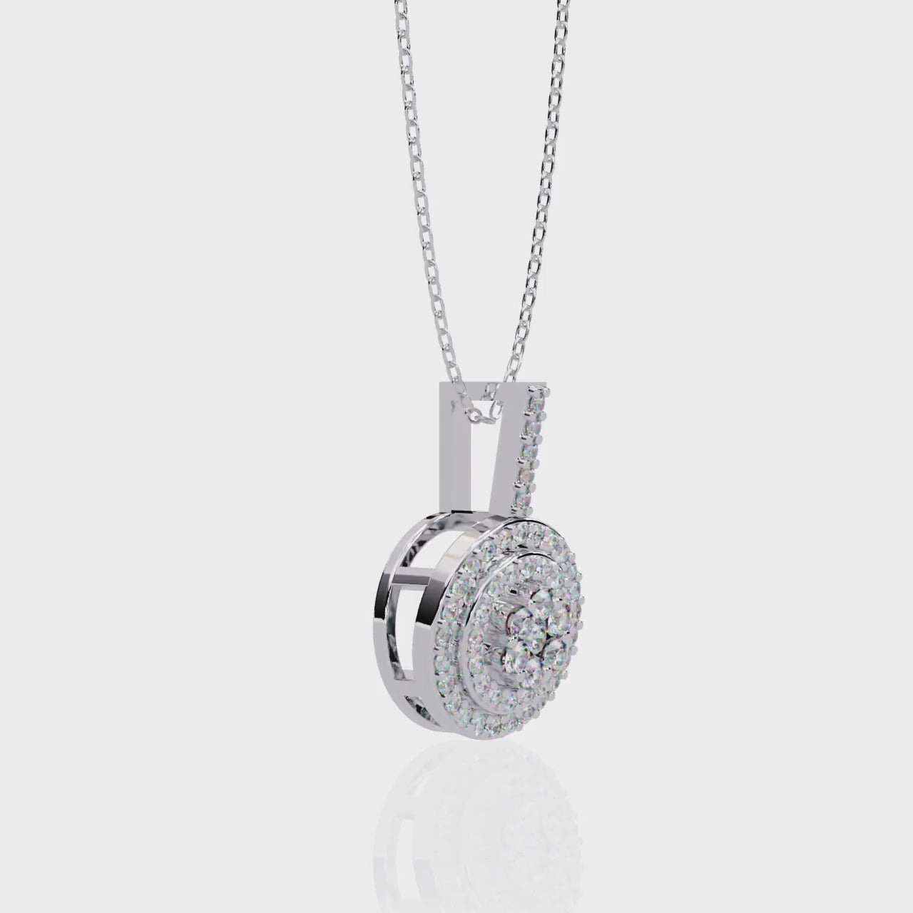 Signature Aura Round Pendant | 925 Sterling Silver