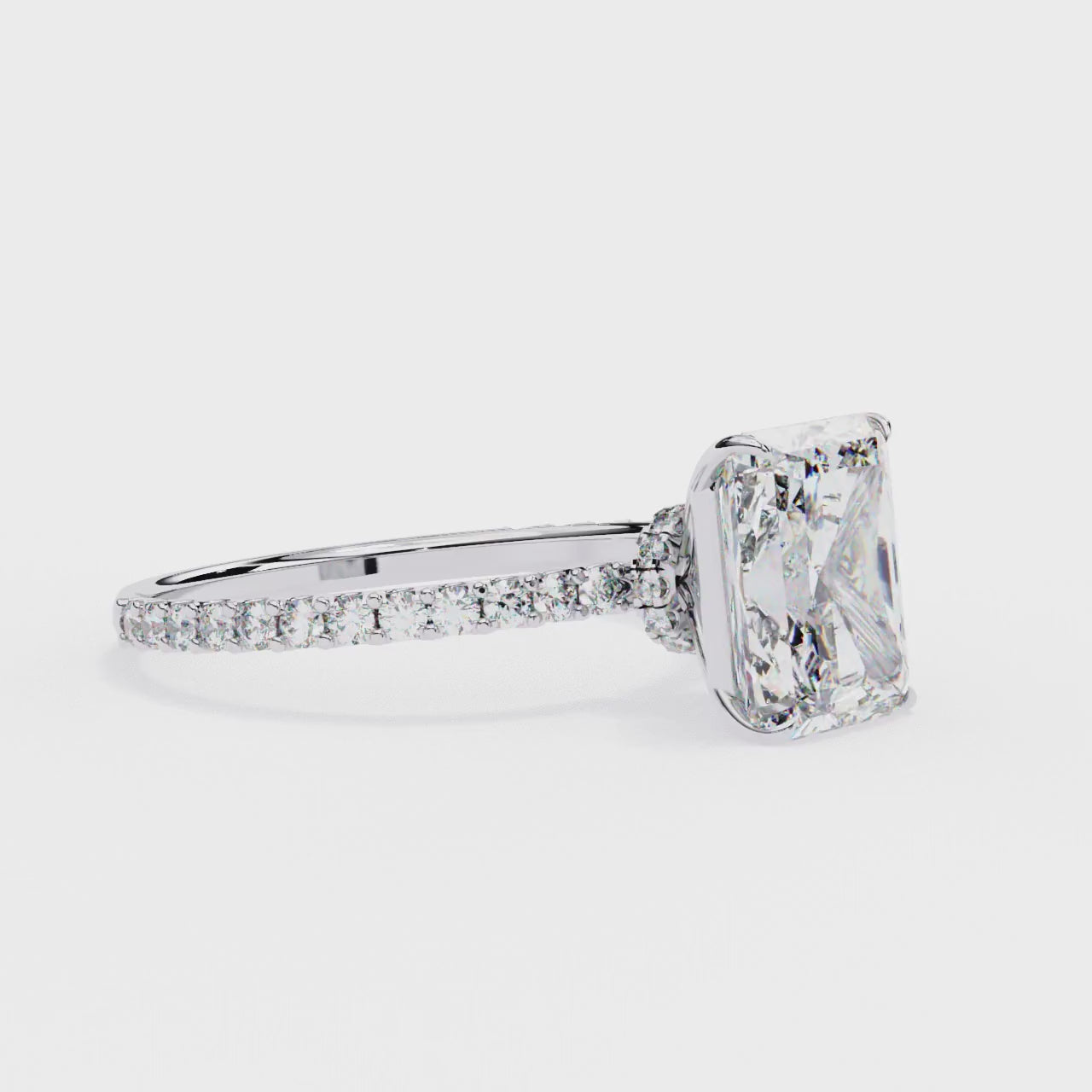 Oropé Classic Radiance Rectangular Solitaire Ring | 925 Pure Sterling Silver