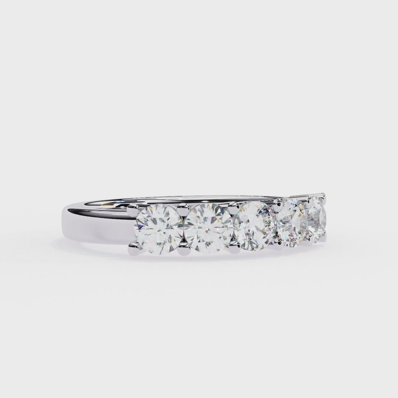 Eternal Spark Five-Stone Ring | 925 Pure Sterling Silver