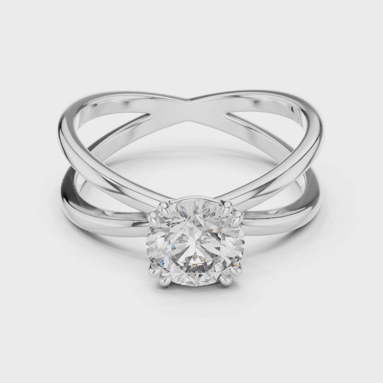 Oropé Classic Radiance Twist Solitaire Ring | 925 Pure Sterling Silver