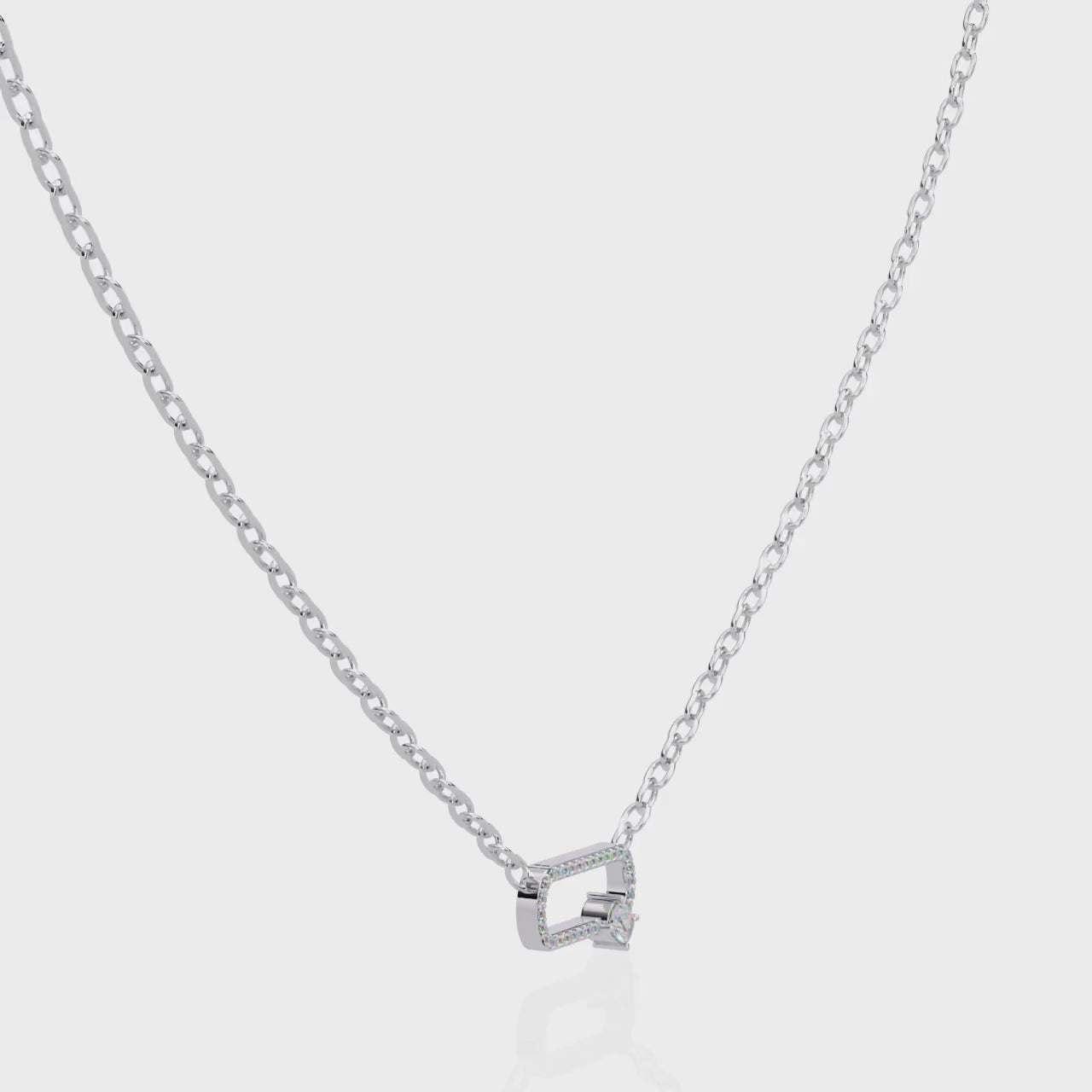 Bold Link Lock Pendant | 925 Sterling Silver