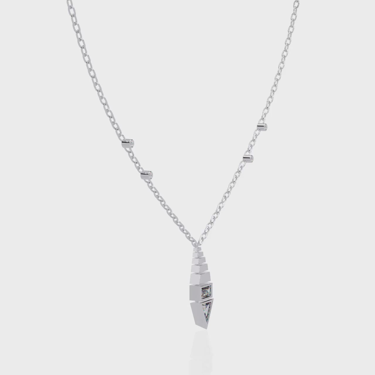 Modern Prism Drop Pendant | 925 Sterling Silver