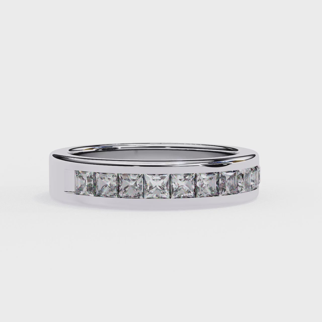 Signature Line Diamond-Look Band | 925 Pure Sterling Silver