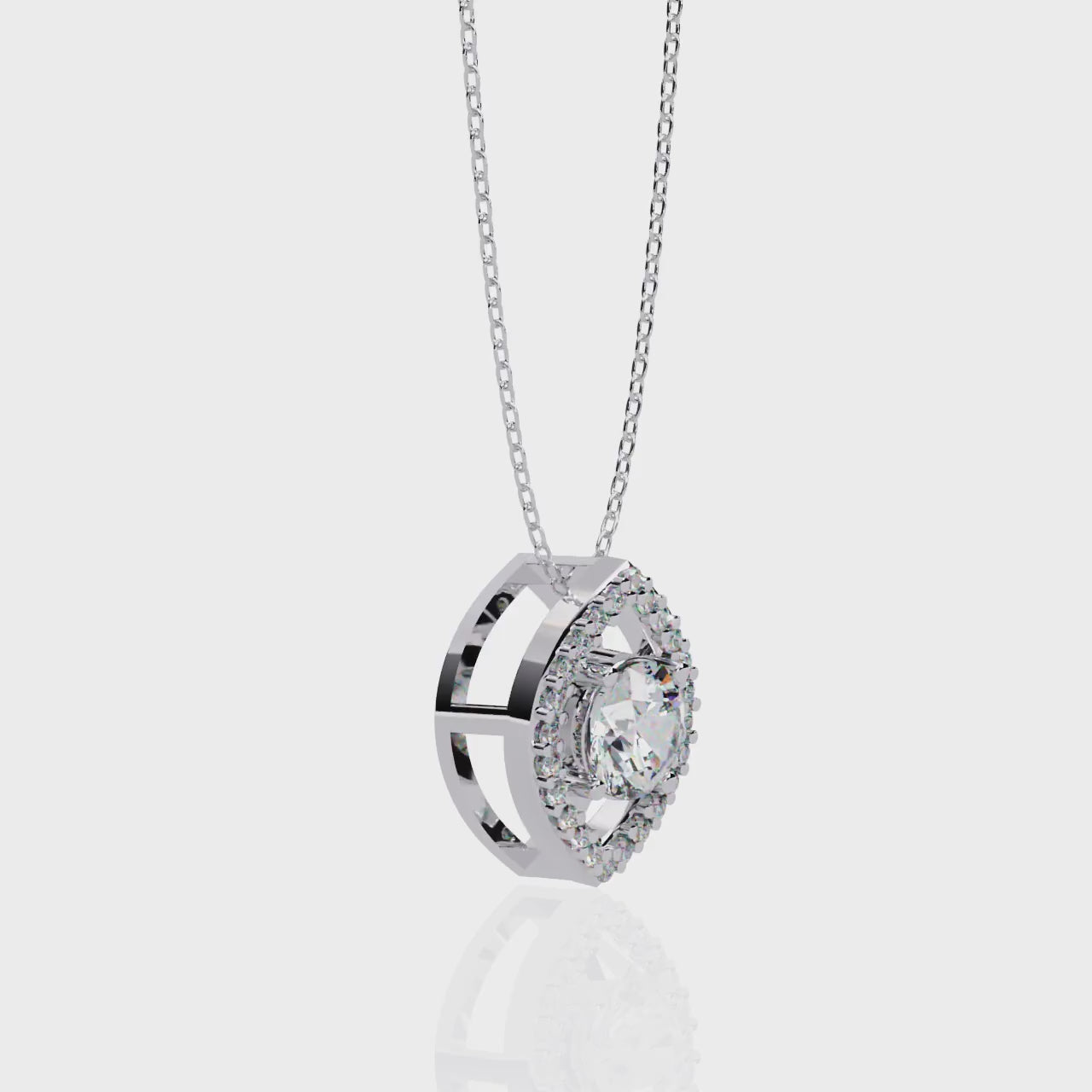 Petal Glow Halo Pendant | 925 Sterling Silver