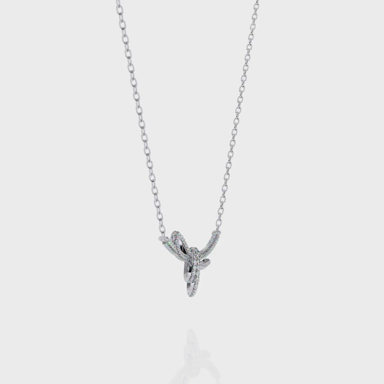 Ribbon of Eternal Love Bow Necklace | 925 Sterling Silver