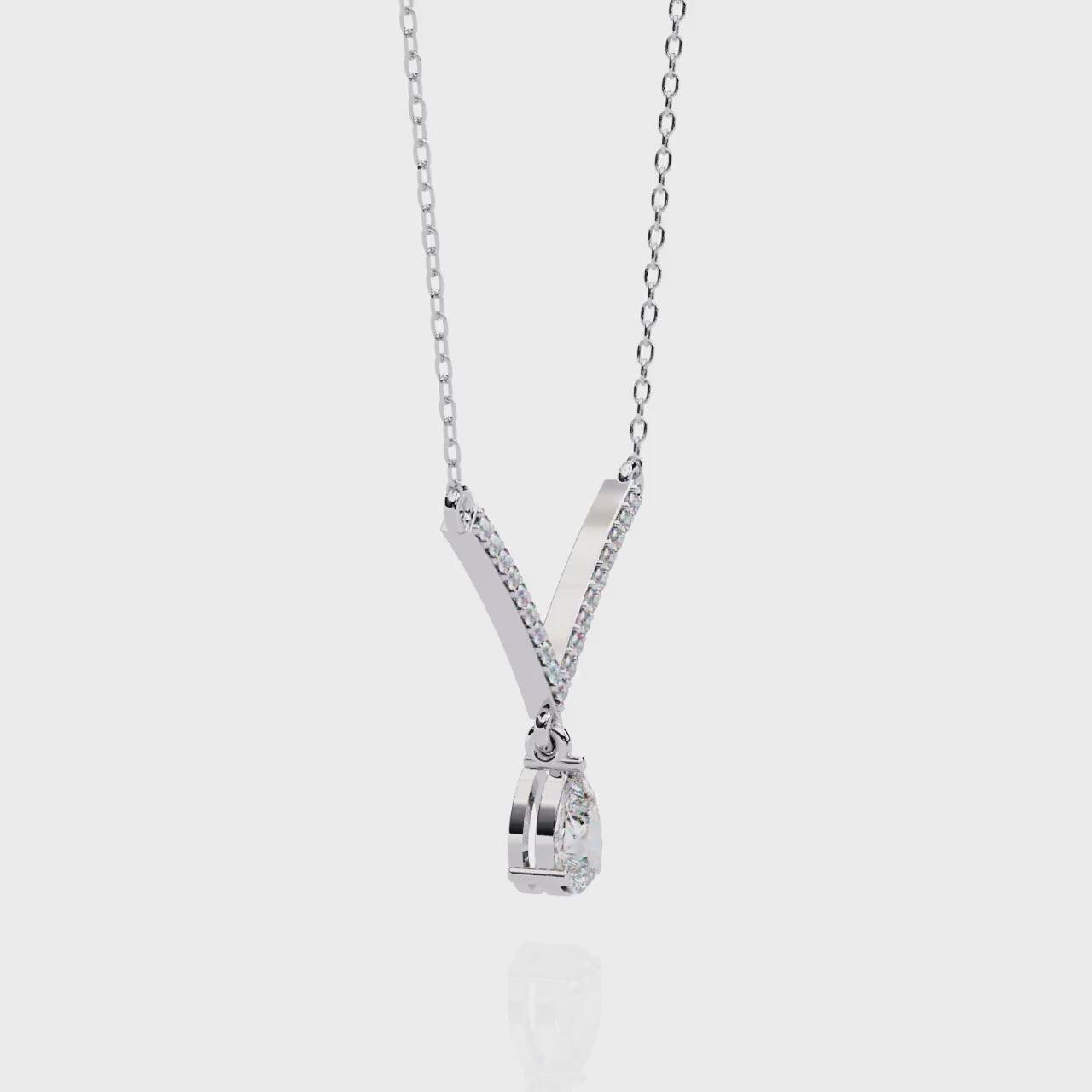 Alluring Dual Drop Diamond Necklace | 925 Sterling Silver