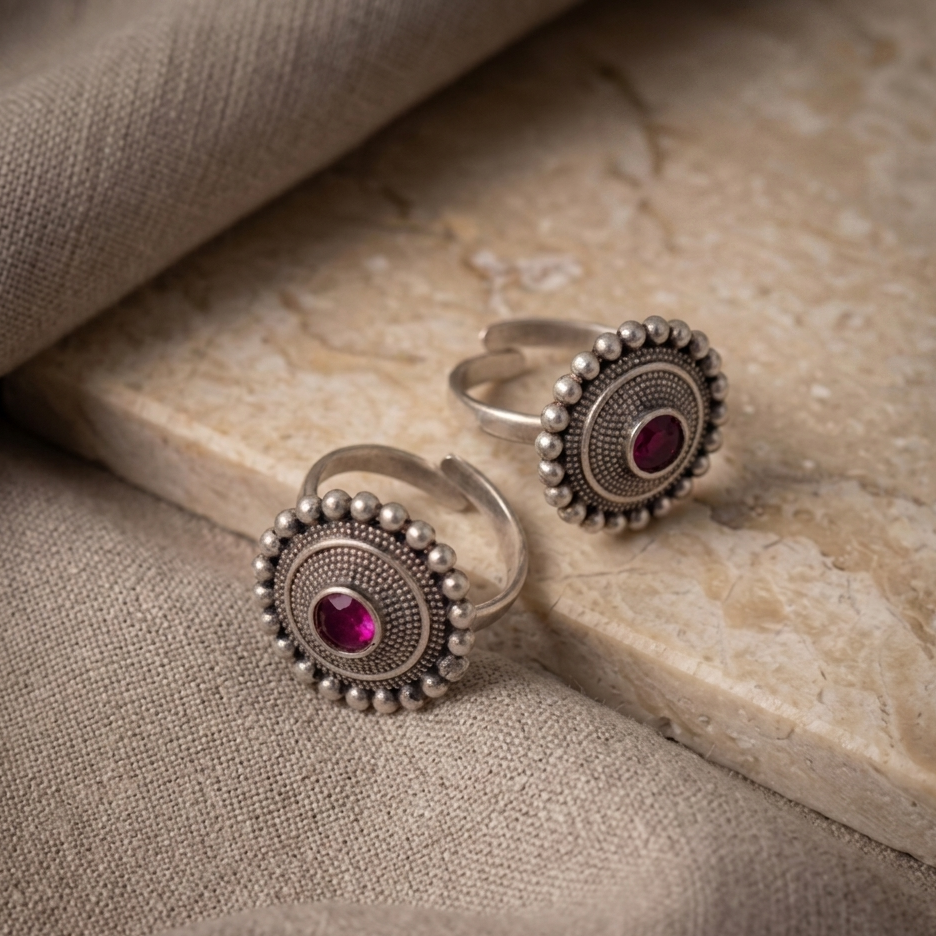 toe rings pure silver