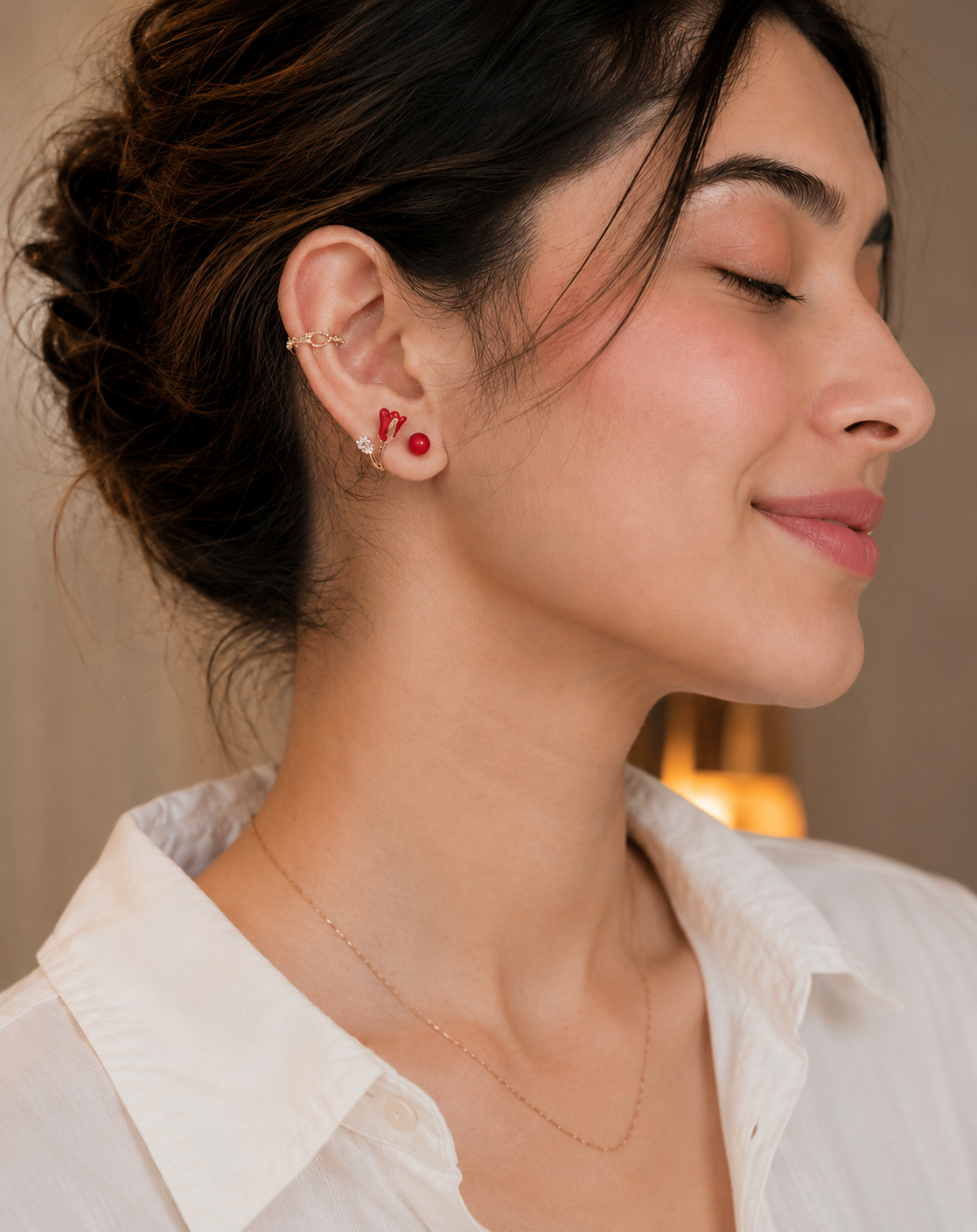 tulip flower earrings