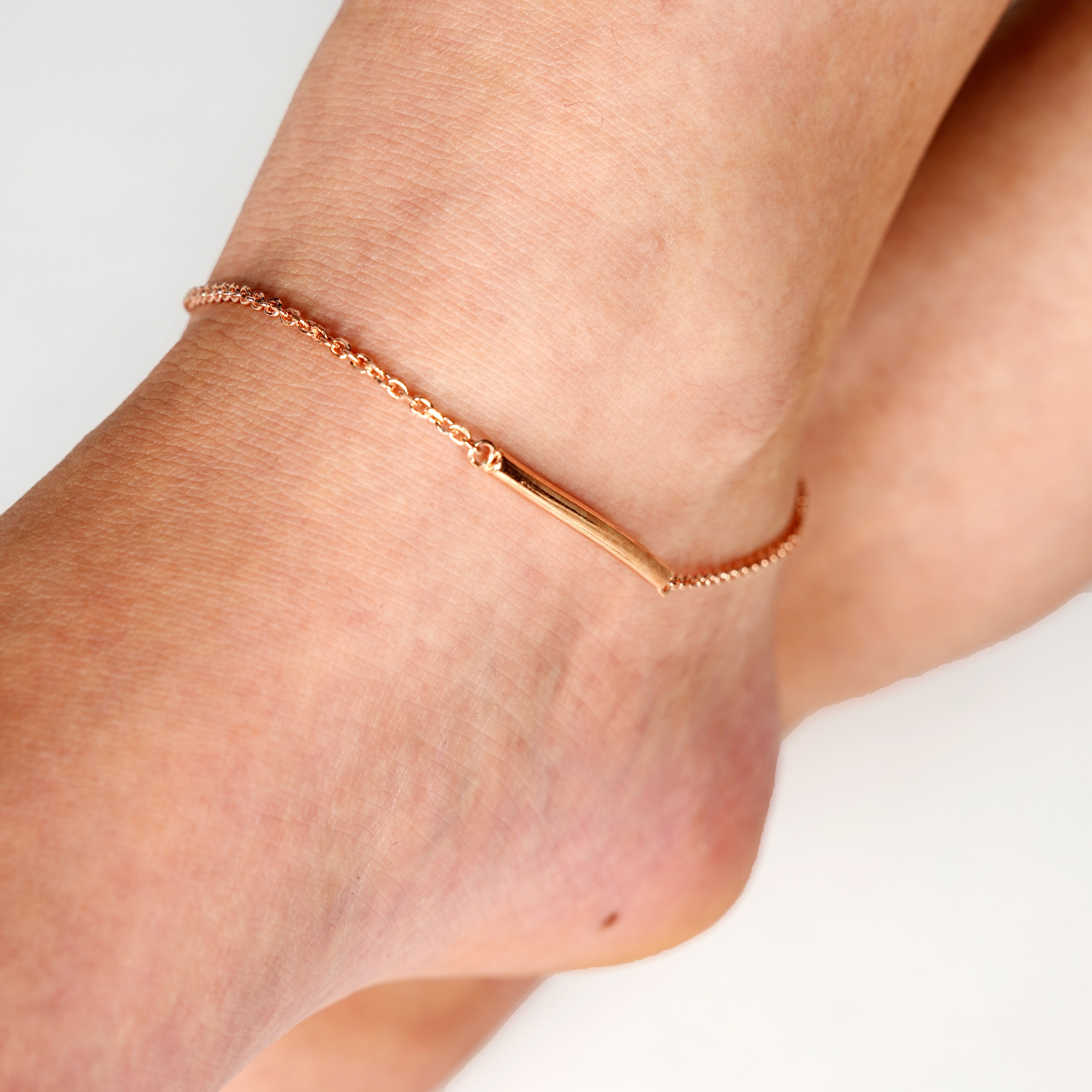 rose gold anklet for women