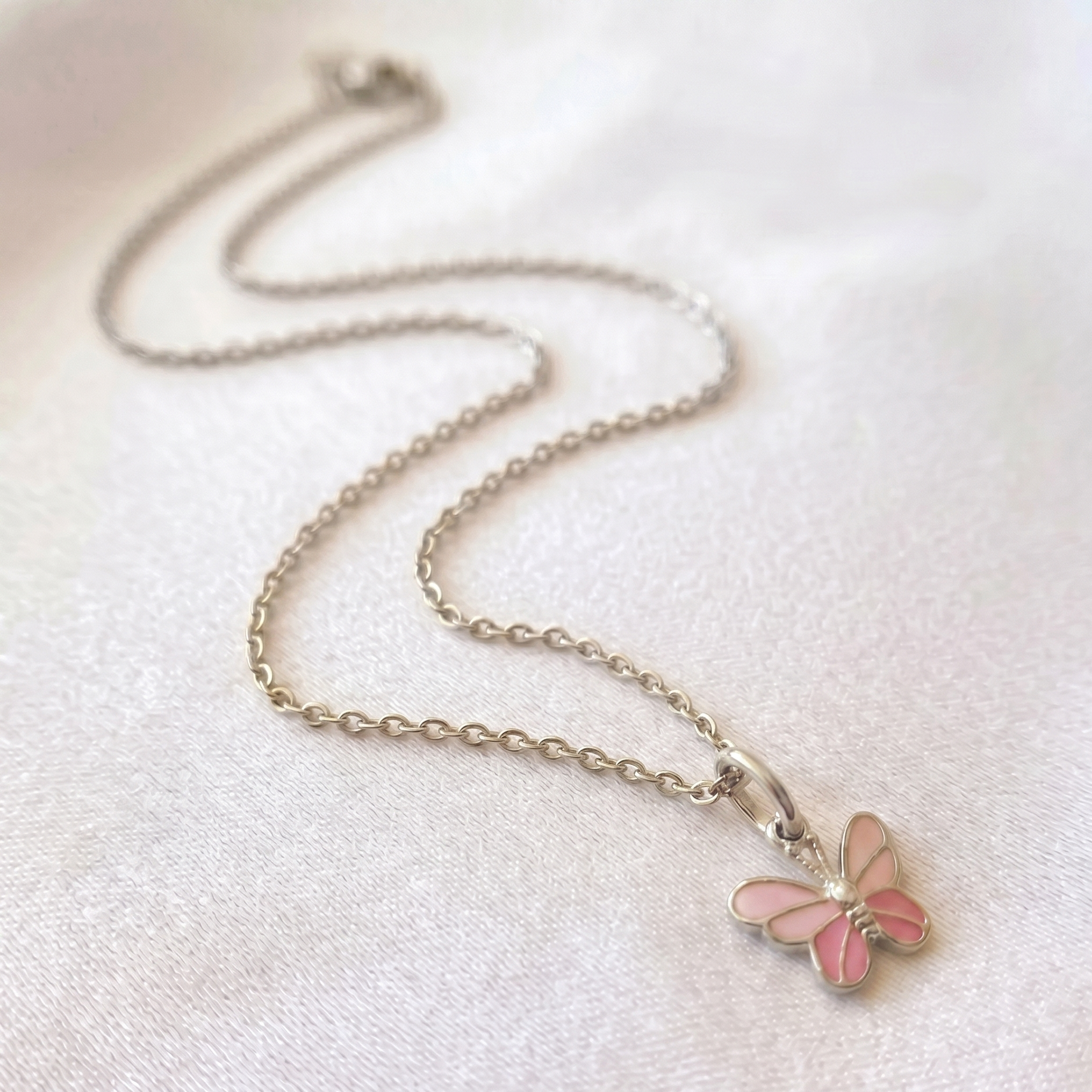 butterfly pendant silver