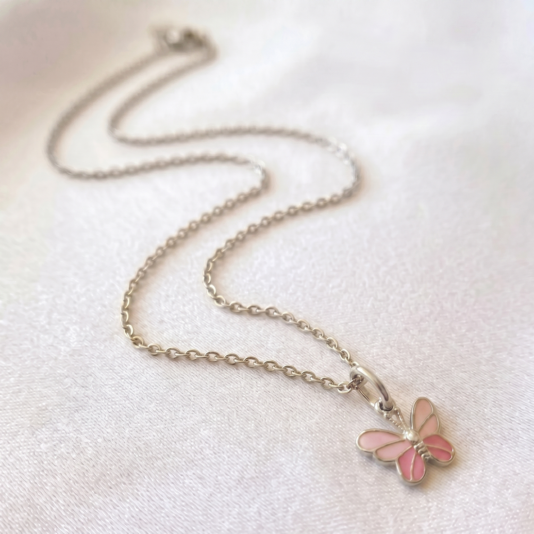 butterfly pendant silver