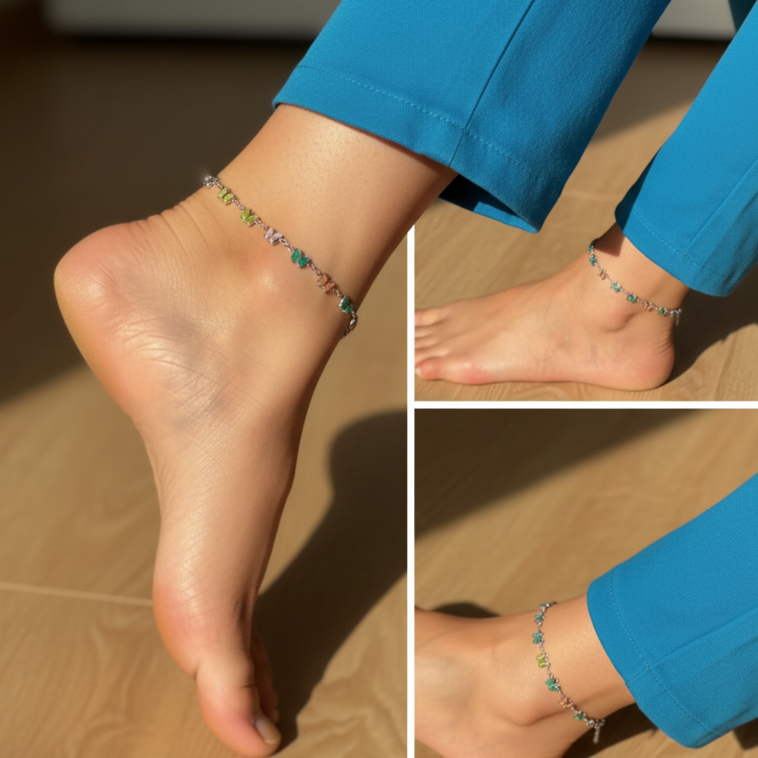 silver anklet for women