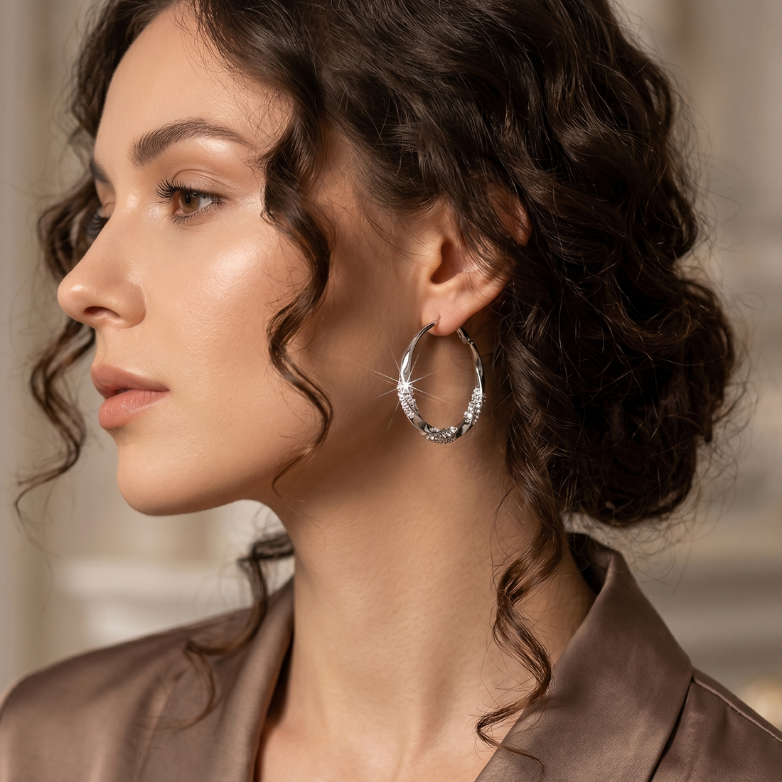 simple silver hoop earrings