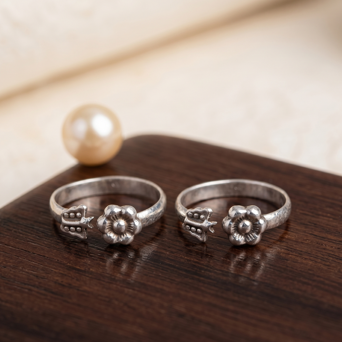 pure silver toe rings