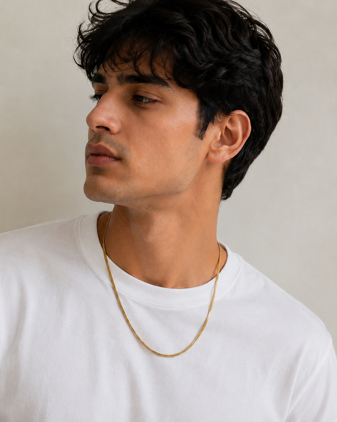 gold snake necklace men