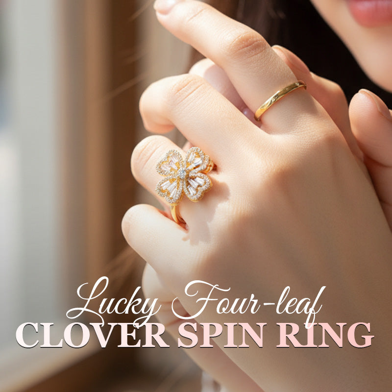 Orope's Four-leaf Clover Spin Ring | Made with 925 Pure Sterling Silver