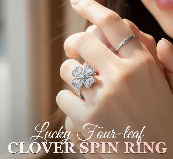 Orope's Four-leaf Clover Spin Ring | Made with 925 Pure Sterling Silver